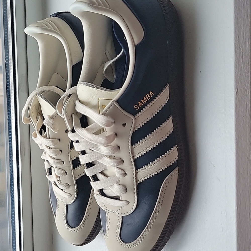 Adidas Samba Indigo and Cream Sneakers - Picture 8 of 10